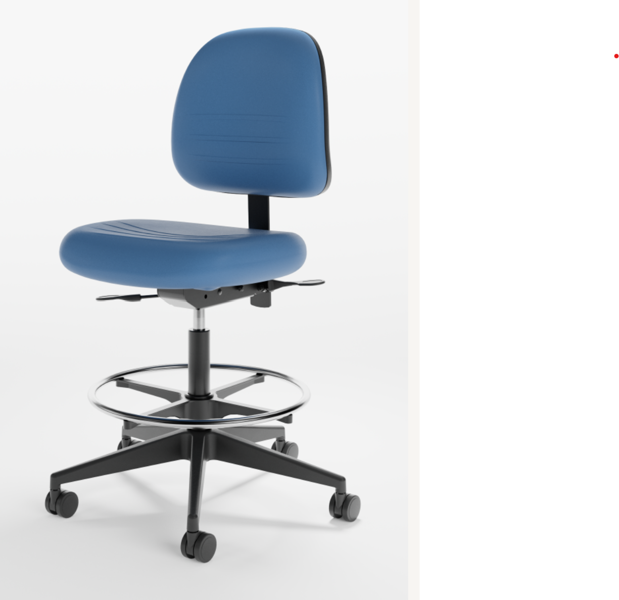 RPSM4 FUSION FIT R+ STOOL - DESK TO COUNTER - SMALL BACK, MID HEIGHT, 4-WAY MECH 262 : SKY R+ URETHANE COVER(S) 262 2 : UNIVERSAL DUAL WHEEL T :  NO ARMS: L CYLINDER DESK TO COUNTER (17.5"-25")