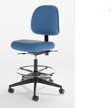 RPSM4 FUSION FIT R+ STOOL - DESK TO COUNTER - SMALL BACK, MID HEIGHT, 4-WAY MECH 262 : SKY R+ URETHANE COVER(S) 262 2 : UNIVERSAL DUAL WHEEL T :  NO ARMS: L CYLINDER DESK TO COUNTER (17.5"-25")